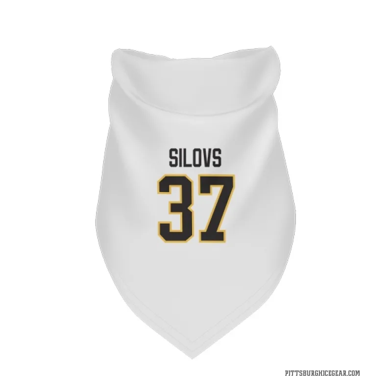 Arturs Silovs  White Pittsburgh Penguins  Cat & Dog Pet Bandana