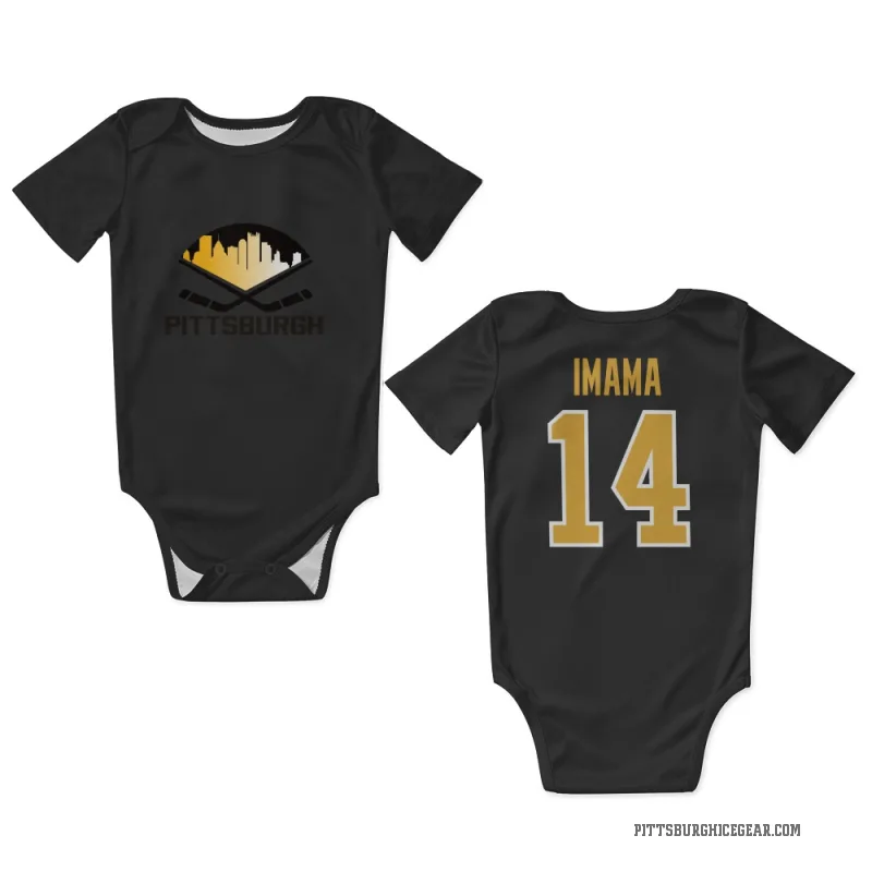 Bokondji Imama  Black Pittsburgh Penguins  Newborn & Infant Bodysuit
