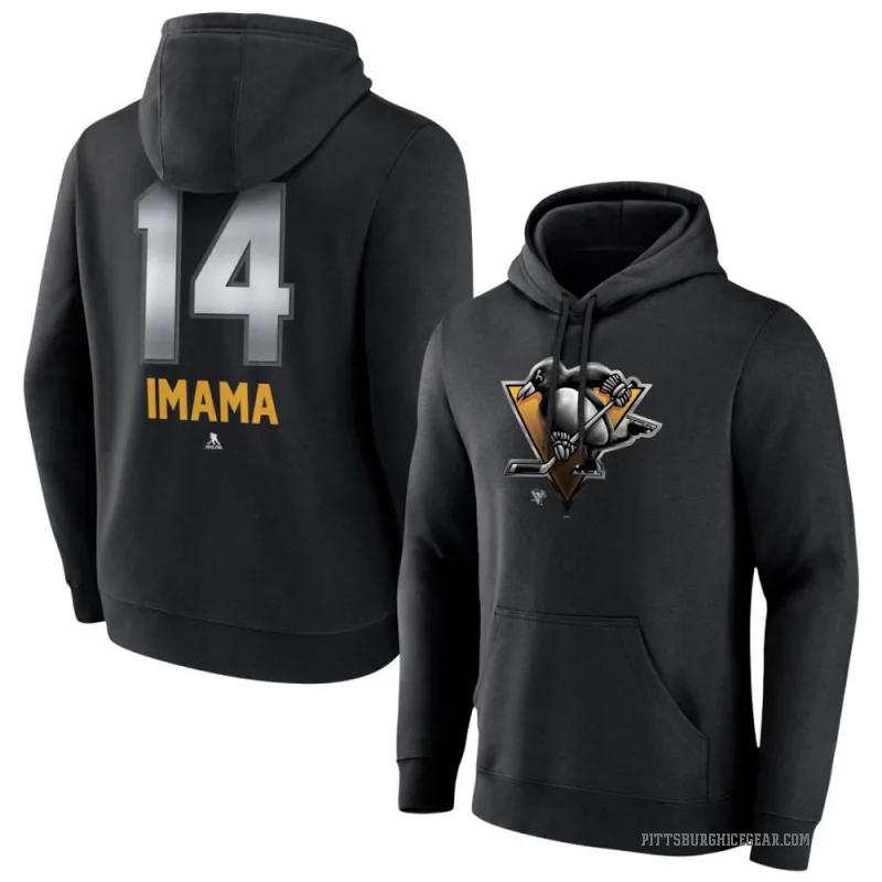 Bokondji Imama Youth Black Pittsburgh Penguins Branded Midnight Mascot Logo Pullover Hoodie
