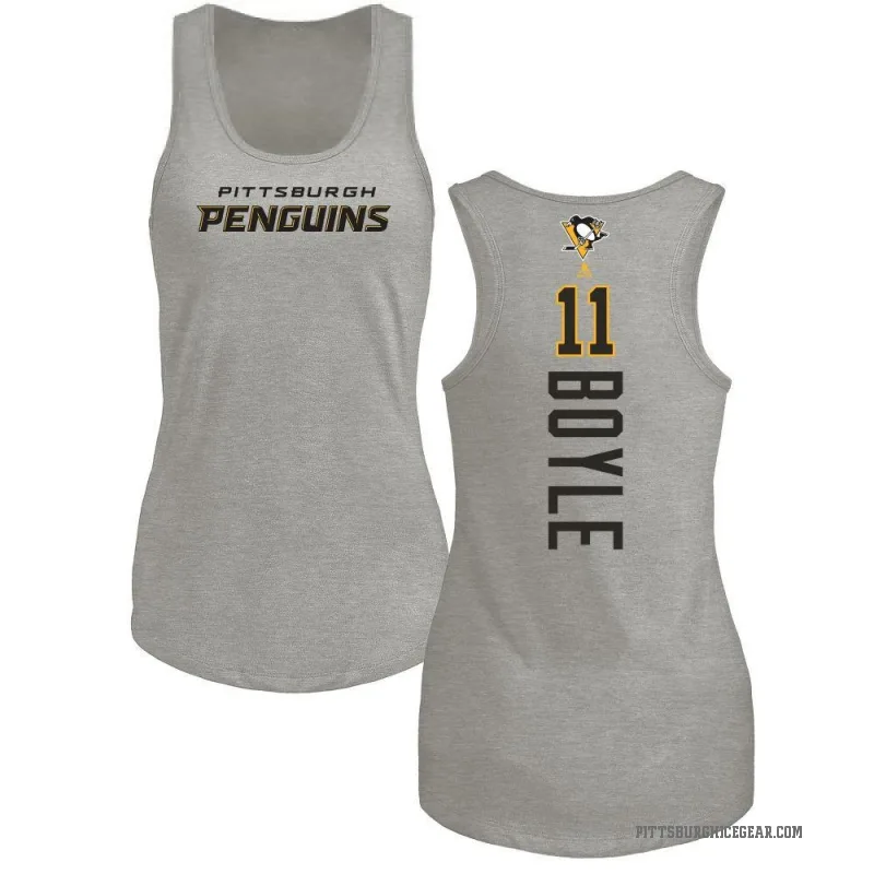 Brian Boyle Women's Ash Pittsburgh Penguins Backer Tank Top -