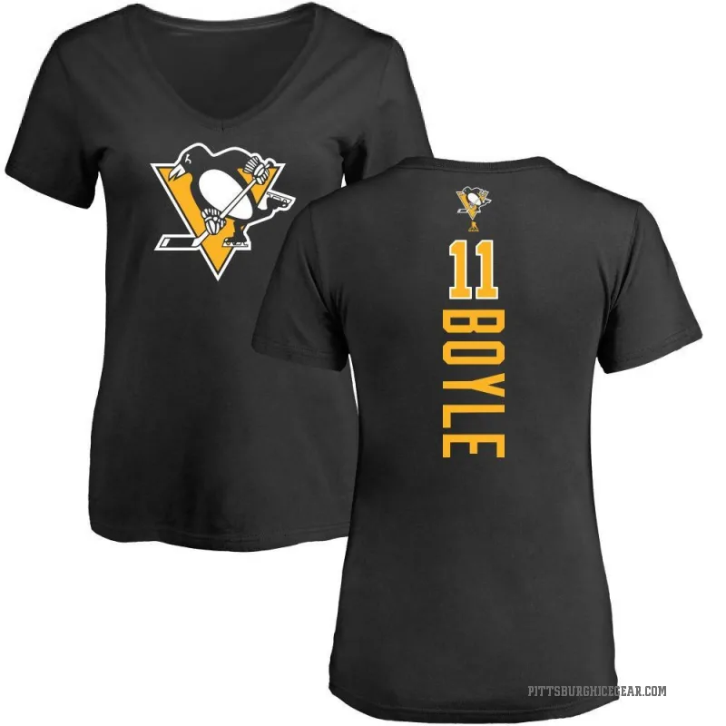 Brian Boyle Women's Black Pittsburgh Penguins Backer T-Shirt -