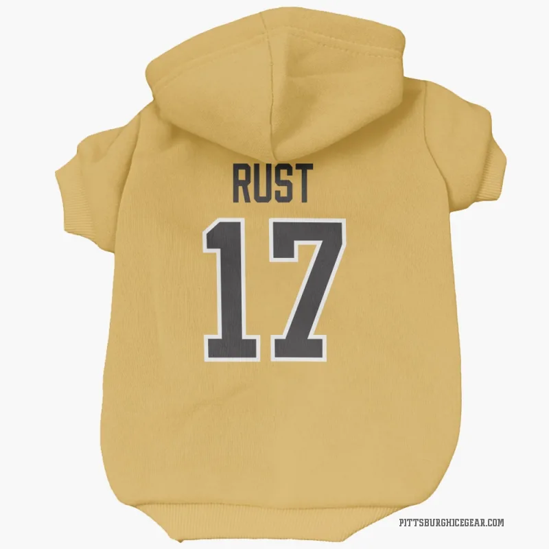 Bryan Rust  Gold Pittsburgh Penguins  Cat & Dog Pet Hoodie