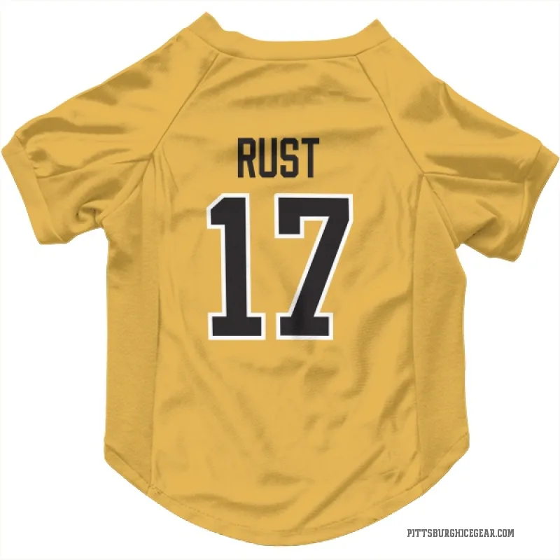 Bryan Rust  Gold Pittsburgh Penguins  Cat & Dog Pet Jersey