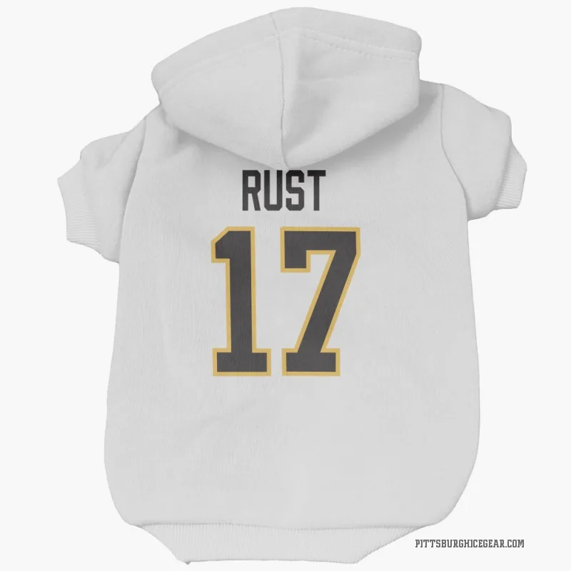Bryan Rust  White Pittsburgh Penguins  Cat & Dog Pet Hoodie