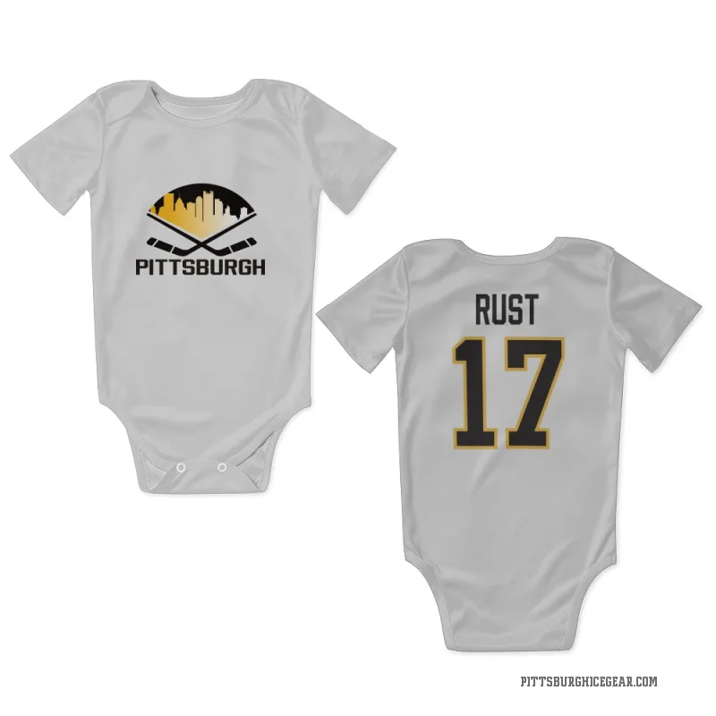 Bryan Rust  White Pittsburgh Penguins  Newborn & Infant Bodysuit