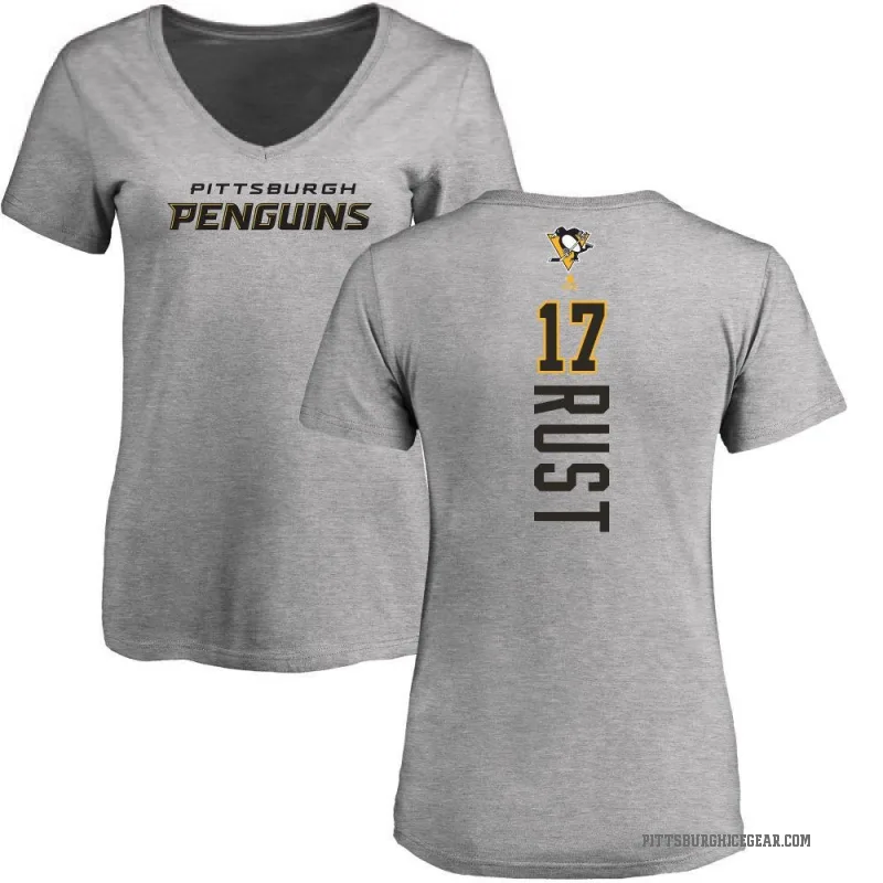 Bryan Rust Women's Ash Pittsburgh Penguins Backer T-Shirt -