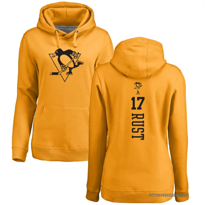Bryan Rust Women's Gold Pittsburgh Penguins Branded One Color Backer Pullover Hoodie