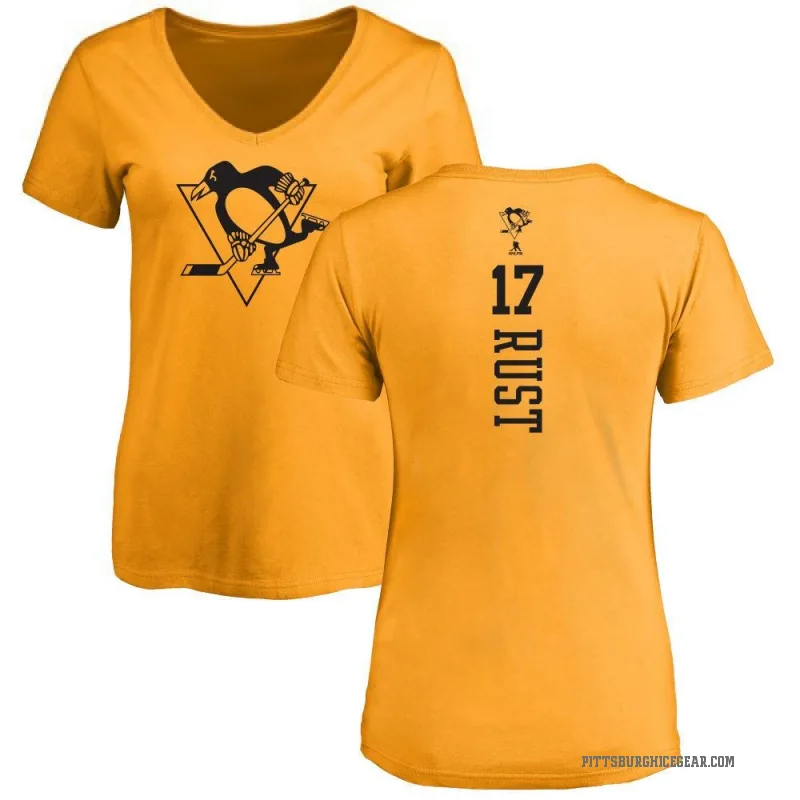 Bryan Rust Women's Gold Pittsburgh Penguins One Color Backer T-Shirt -
