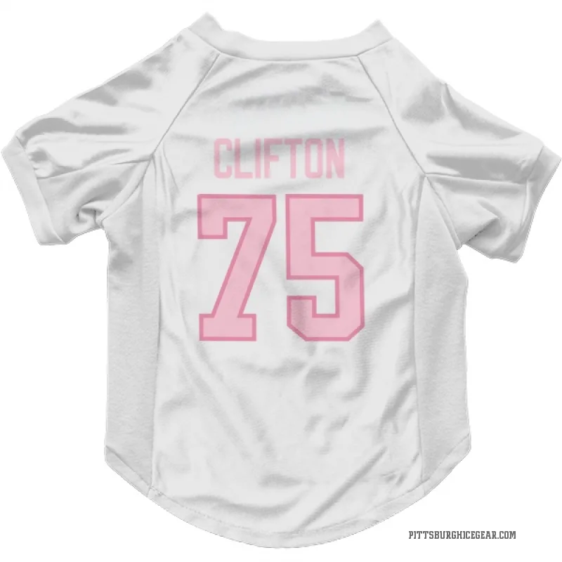 Connor Clifton  White Pink Pittsburgh Penguins  Cat & Dog Pet Jersey