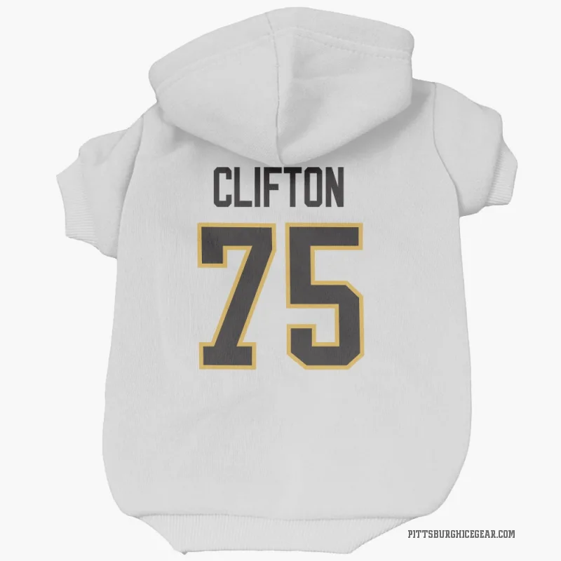 Connor Clifton  White Pittsburgh Penguins  Cat & Dog Pet Hoodie