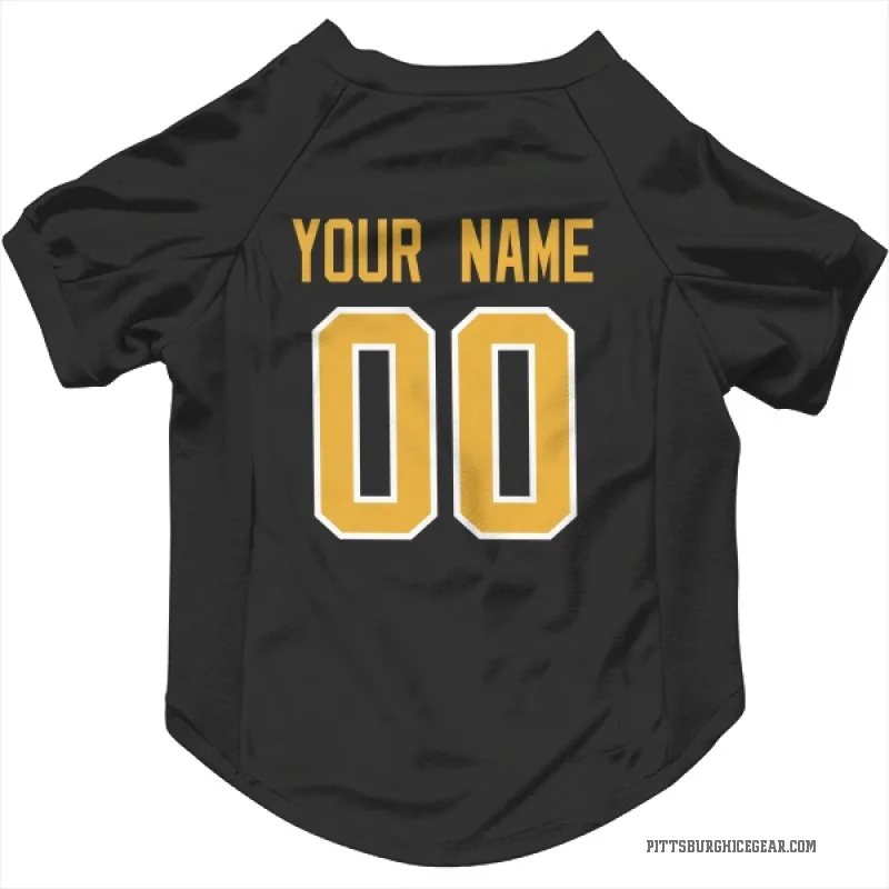 Custom  Black Pittsburgh Penguins   Cat & Dog Pet Jersey