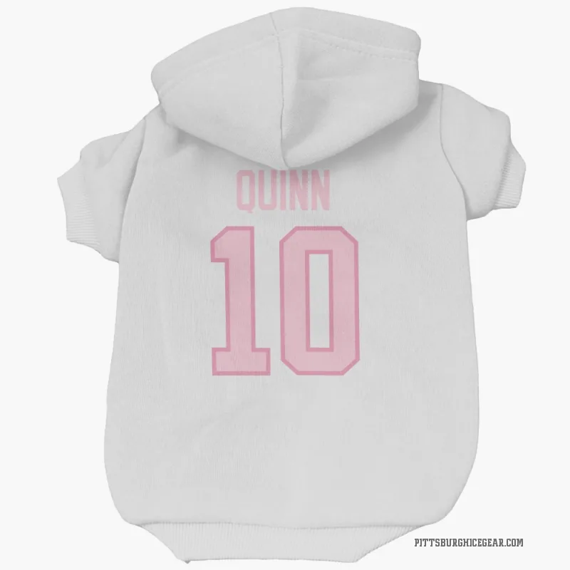 Dan Quinn  White Pink Pittsburgh Penguins  Cat & Dog Pet Hoodie