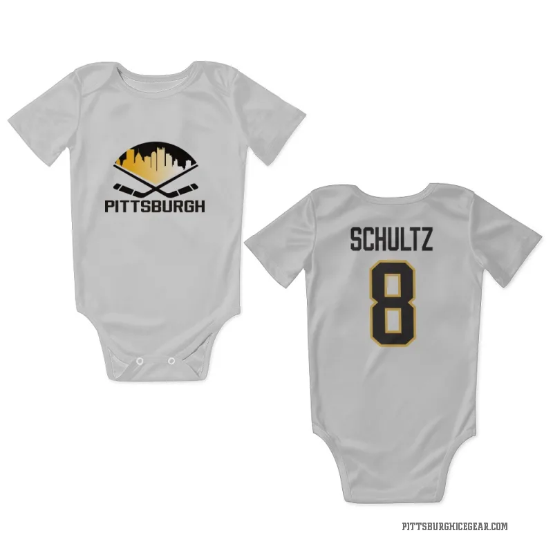 Dave Schultz  White Pittsburgh Penguins  Newborn & Infant Bodysuit