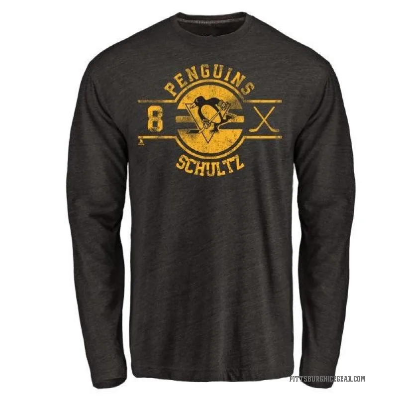 Dave Schultz Youth Black Pittsburgh Penguins Insignia Long Sleeve T-Shirt -