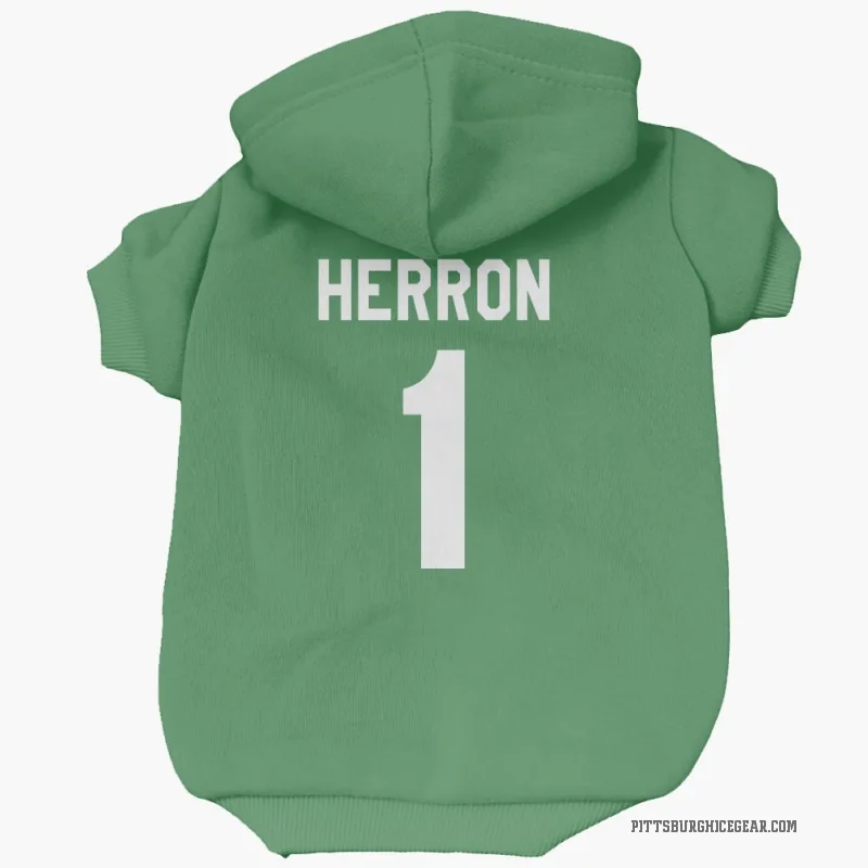 Denis Herron  Green Pittsburgh Penguins  Cat & Dog Pet Hoodie