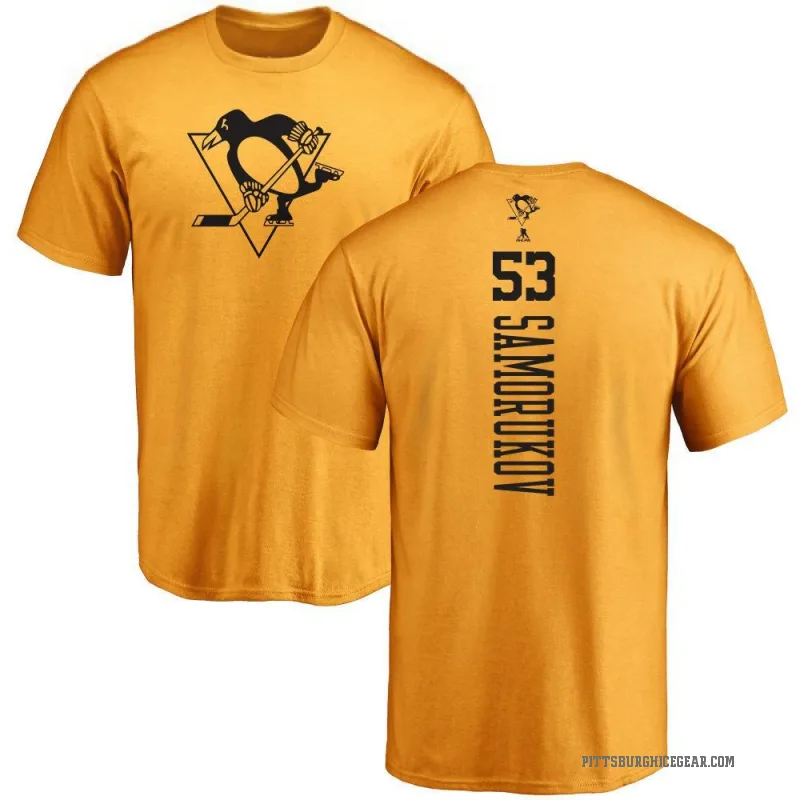 Dmitri Samorukov Men's Gold Pittsburgh Penguins One Color Backer T-Shirt -
