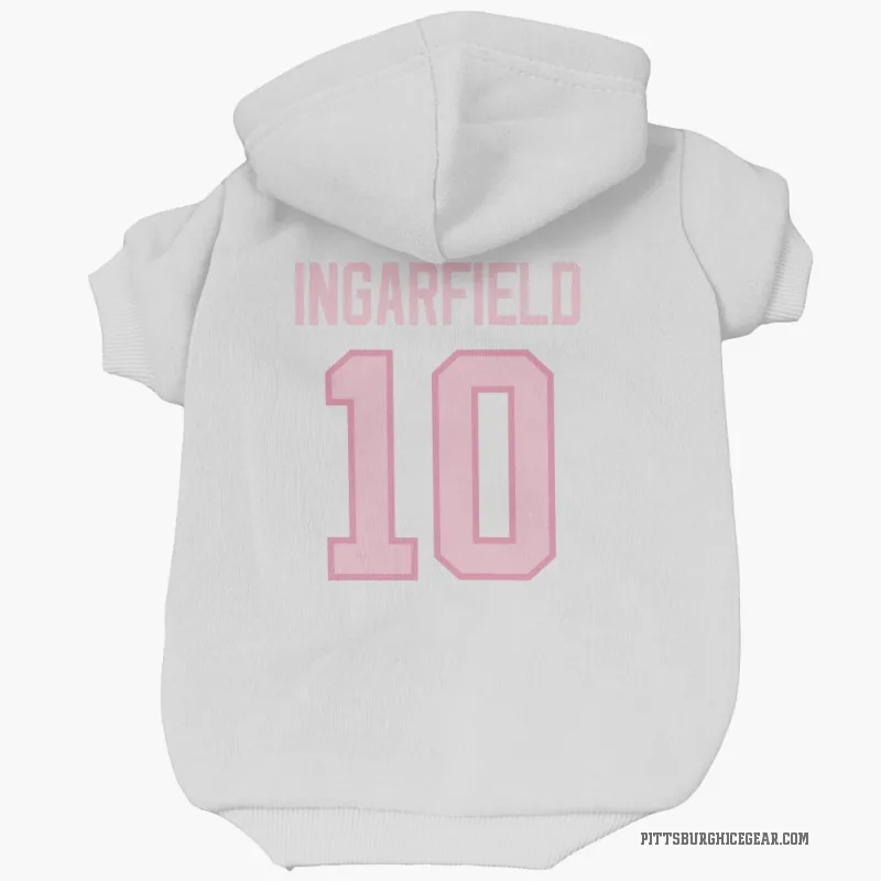 Earl Ingarfield  White Pink Pittsburgh Penguins  Cat & Dog Pet Hoodie