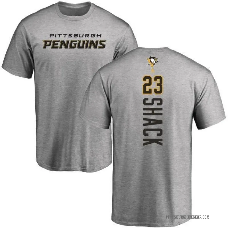 Eddie Shack Men's Ash Pittsburgh Penguins Backer T-Shirt -