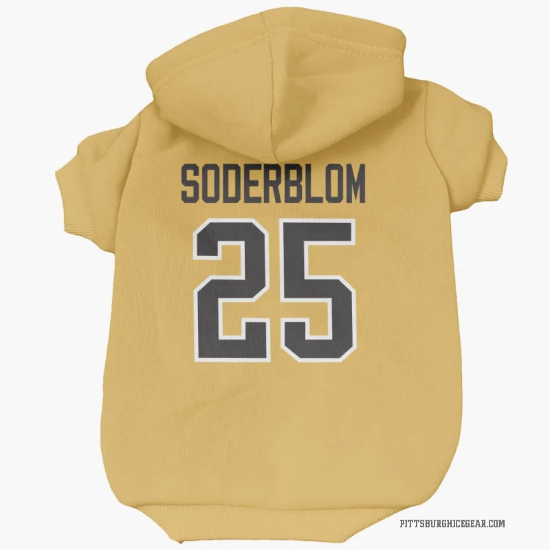 Elmer Soderblom  Gold Pittsburgh Penguins  Cat & Dog Pet Hoodie