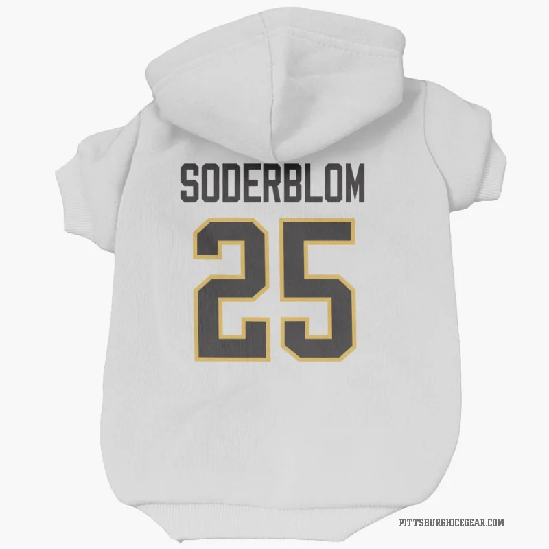 Elmer Soderblom  White Pittsburgh Penguins  Cat & Dog Pet Hoodie