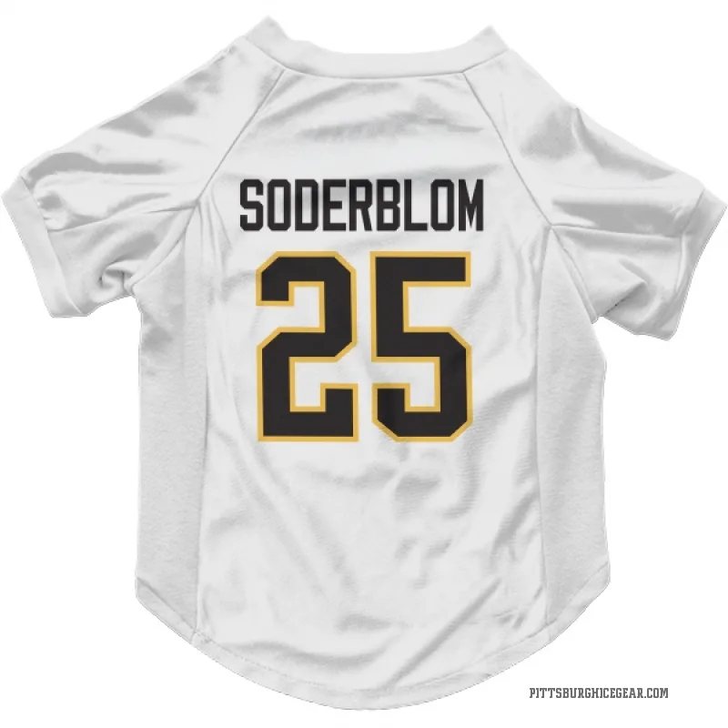 Elmer Soderblom  White Pittsburgh Penguins  Cat & Dog Pet Jersey