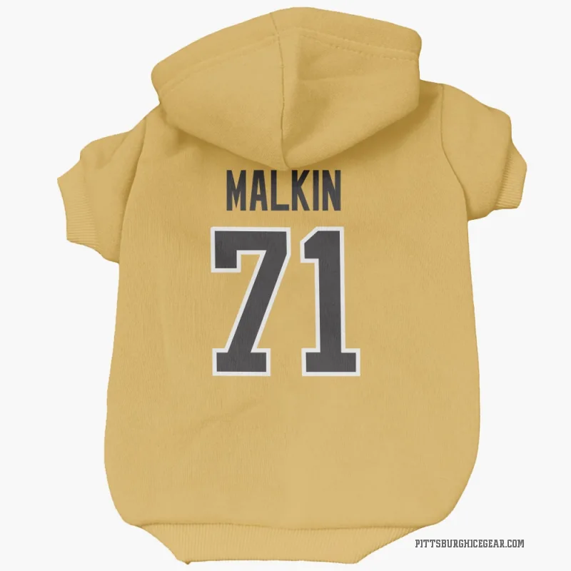 Evgeni Malkin  Gold Pittsburgh Penguins  Cat & Dog Pet Hoodie