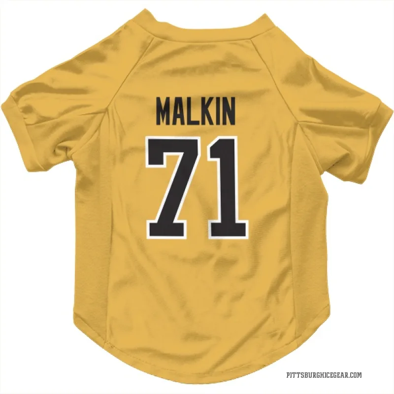 Evgeni Malkin  Gold Pittsburgh Penguins  Cat & Dog Pet Jersey