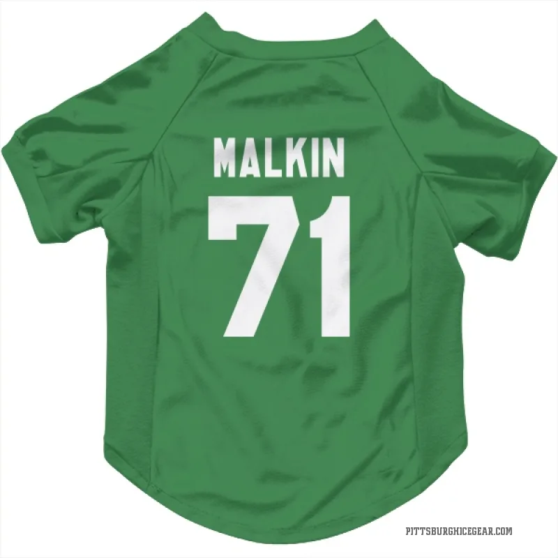 Evgeni Malkin  Green Pittsburgh Penguins  Cat & Dog Pet Jersey