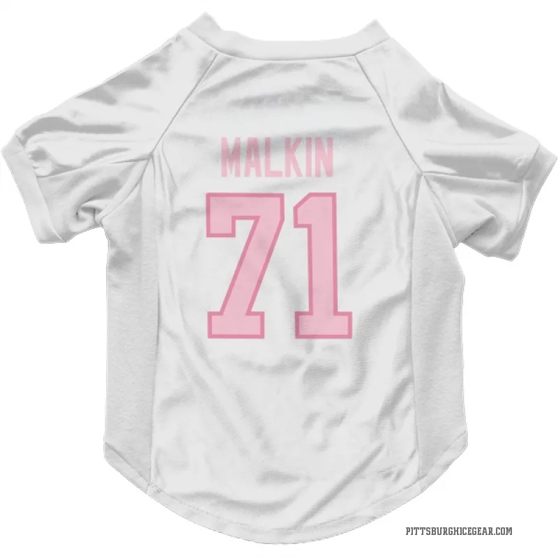 Evgeni Malkin  White Pink Pittsburgh Penguins  Cat & Dog Pet Jersey