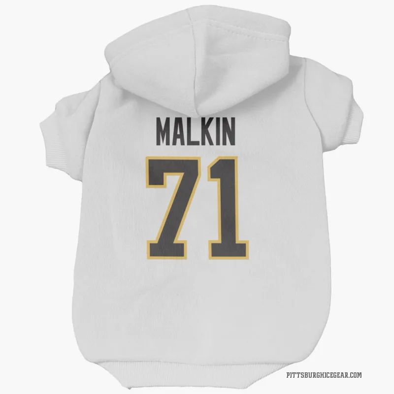Evgeni Malkin  White Pittsburgh Penguins  Cat & Dog Pet Hoodie