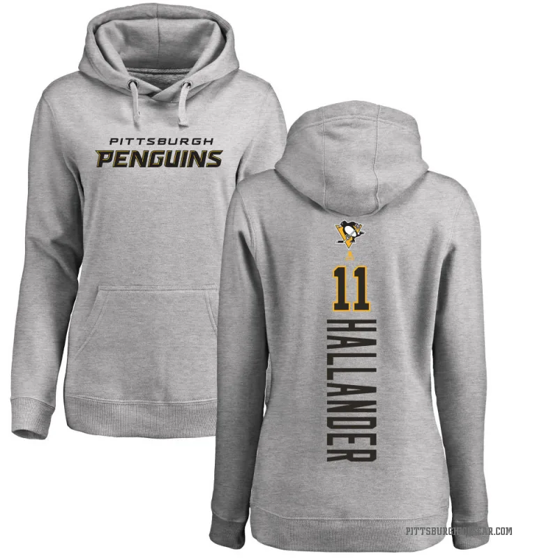 Filip Hallander Women's Pittsburgh Penguins Branded Ash Backer Pullover Hoodie