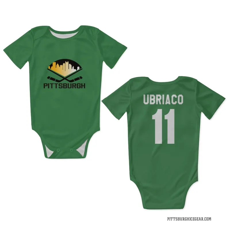 Gene Ubriaco  Green Pittsburgh Penguins  Newborn & Infant Bodysuit