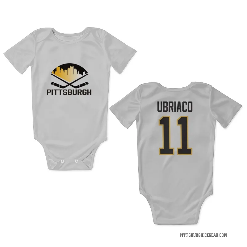 Gene Ubriaco  White Pittsburgh Penguins  Newborn & Infant Bodysuit