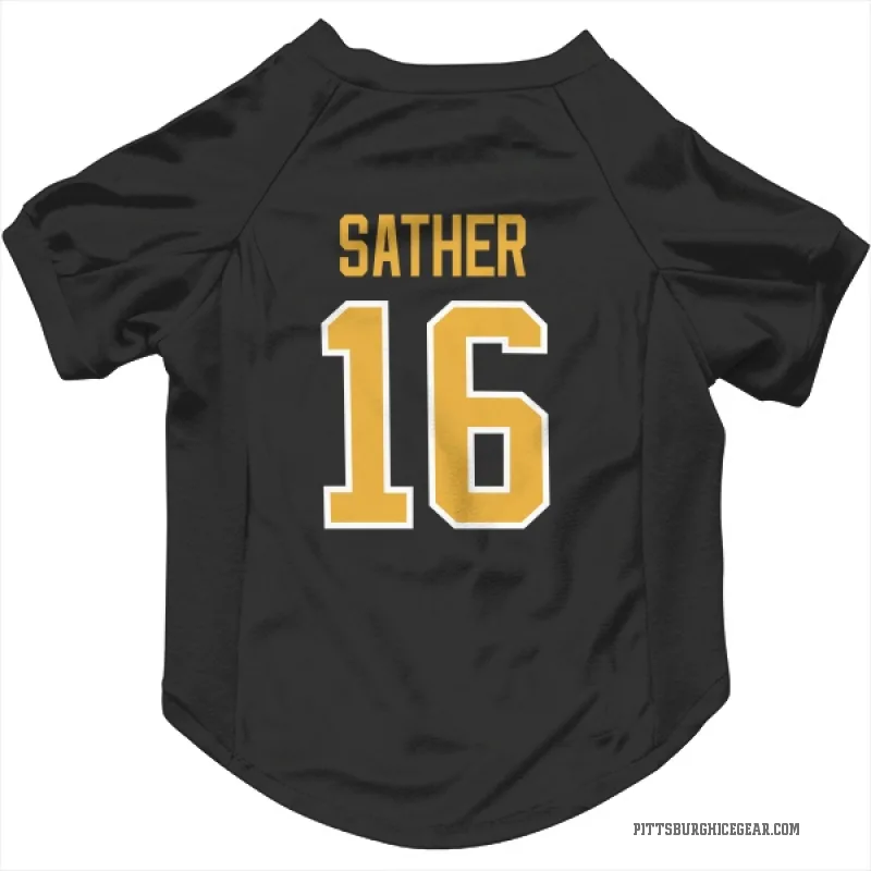 Glen Sather  Black Pittsburgh Penguins  Cat & Dog Pet Jersey
