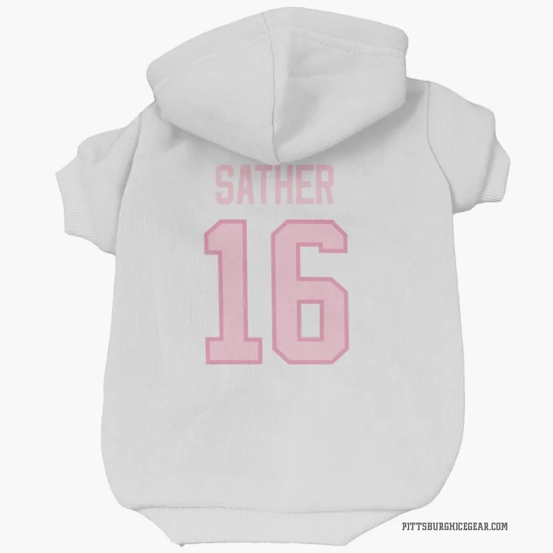 Glen Sather  White Pink Pittsburgh Penguins  Cat & Dog Pet Hoodie
