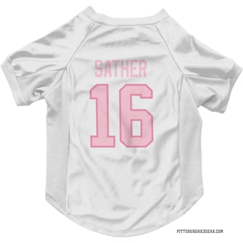 Glen Sather  White Pink Pittsburgh Penguins  Cat & Dog Pet Jersey