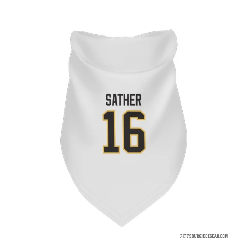 Glen Sather  White Pittsburgh Penguins  Cat & Dog Pet Bandana