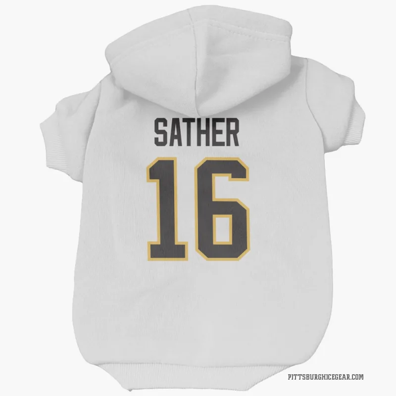 Glen Sather  White Pittsburgh Penguins  Cat & Dog Pet Hoodie