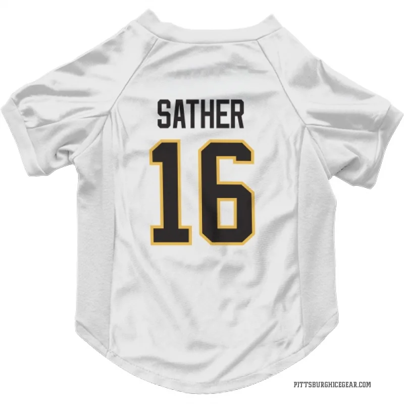 Glen Sather  White Pittsburgh Penguins  Cat & Dog Pet Jersey