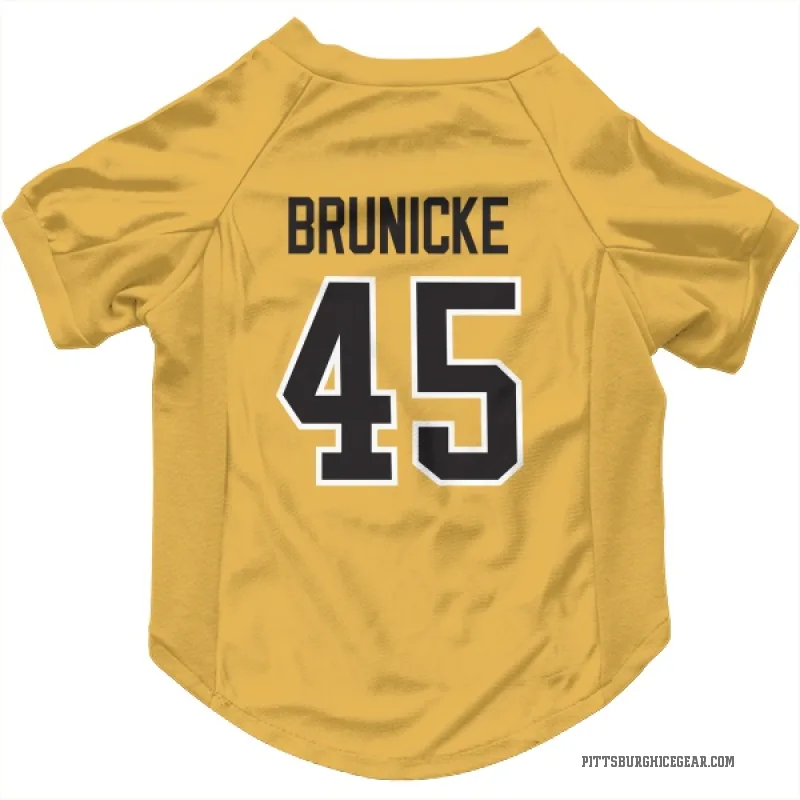 Harrison Brunicke  Gold Pittsburgh Penguins  Cat & Dog Pet Jersey