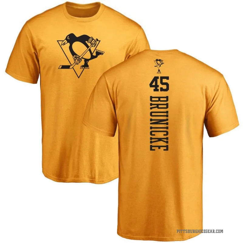 Harrison Brunicke Men's Gold Pittsburgh Penguins One Color Backer T-Shirt -