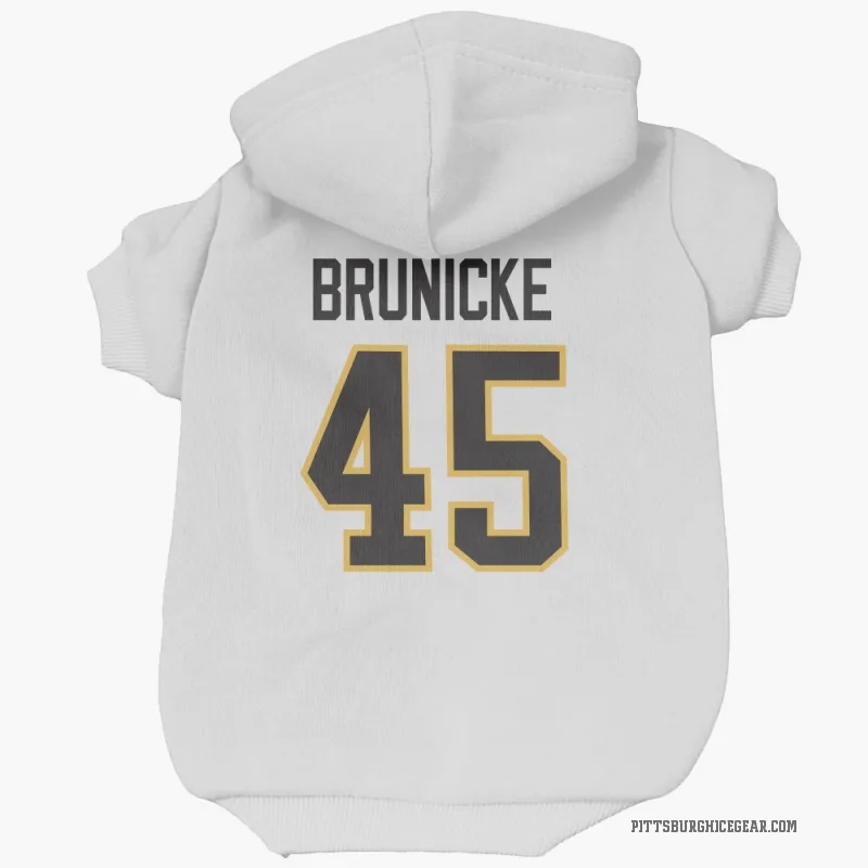 Harrison Brunicke  White Pittsburgh Penguins  Cat & Dog Pet Hoodie