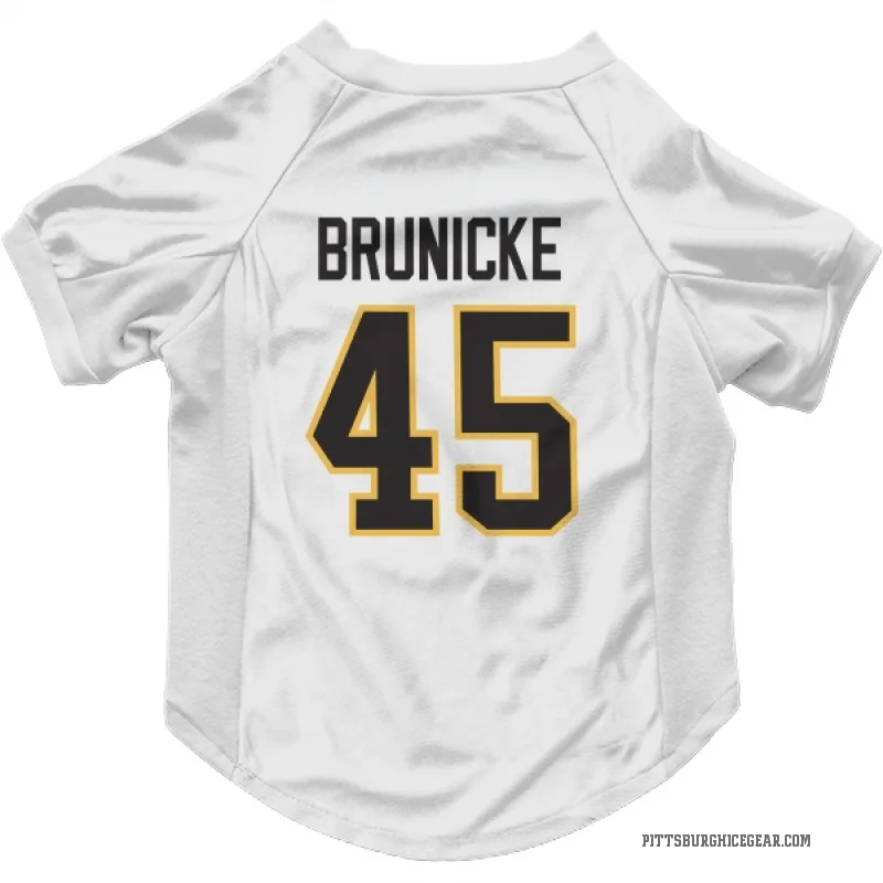 Harrison Brunicke  White Pittsburgh Penguins  Cat & Dog Pet Jersey