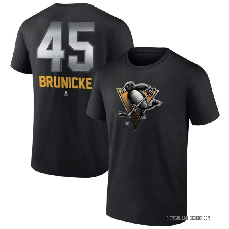 Harrison Brunicke Youth Black Pittsburgh Penguins Midnight Mascot Logo T-Shirt