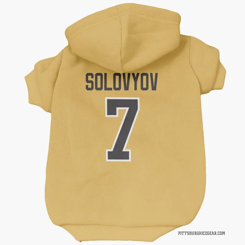 Ilya Solovyov  Gold Pittsburgh Penguins  Cat & Dog Pet Hoodie