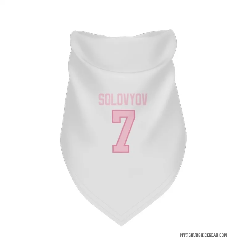 Ilya Solovyov  White Pink Pittsburgh Penguins  Cat & Dog Pet Bandana