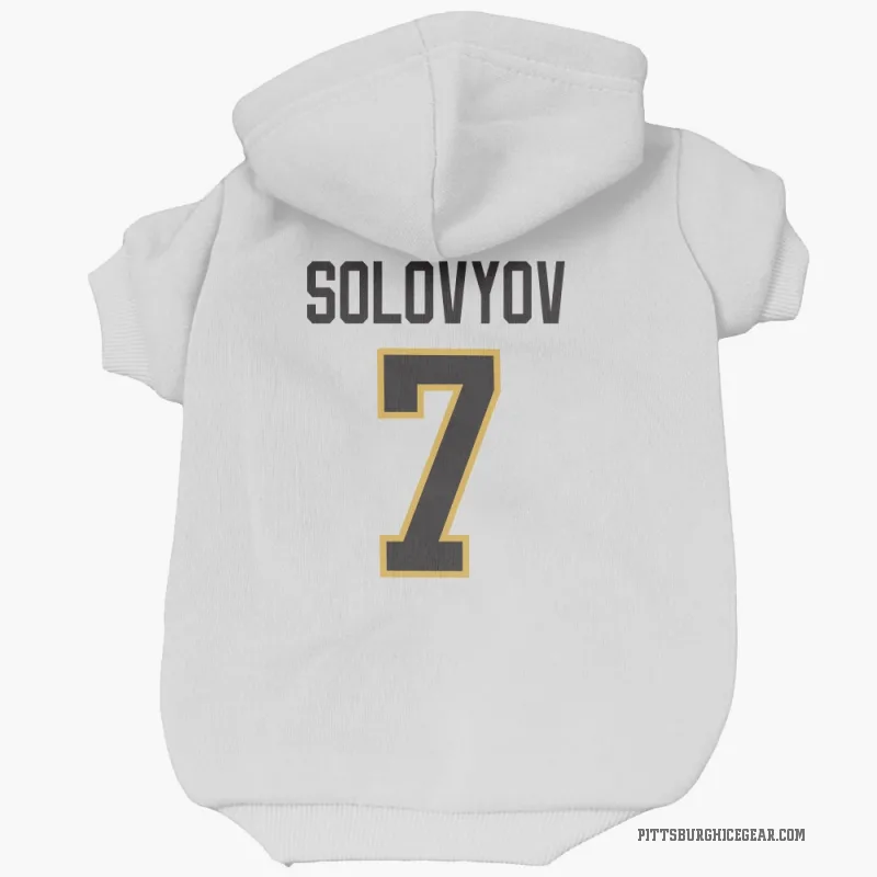 Ilya Solovyov  White Pittsburgh Penguins  Cat & Dog Pet Hoodie