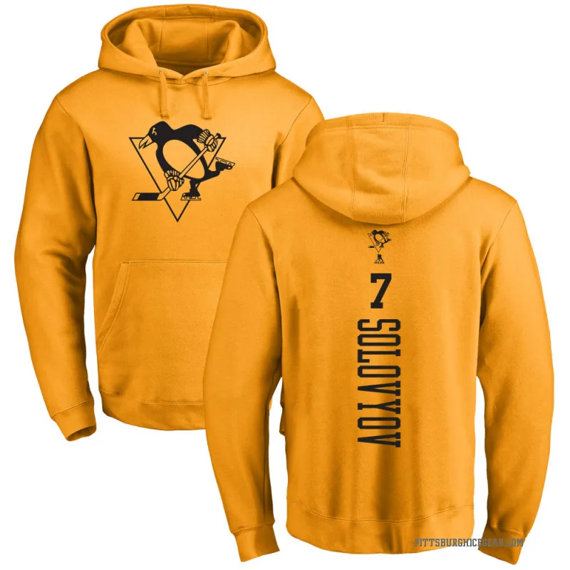 Ilya Solovyov Youth Gold Pittsburgh Penguins Branded One Color Backer Pullover Hoodie