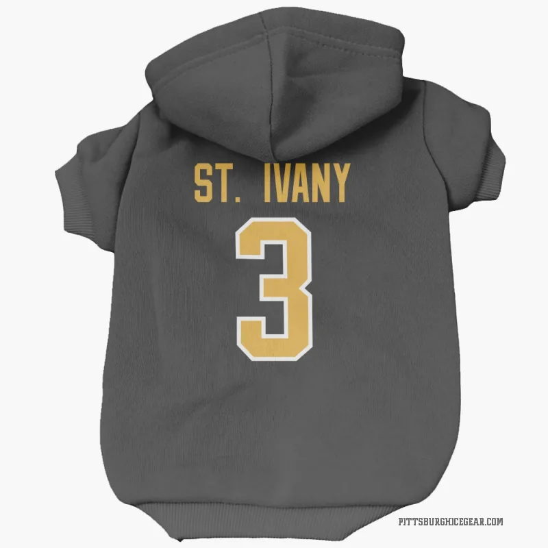 Jack St. Ivany  Black Pittsburgh Penguins  Cat & Dog Pet Hoodie