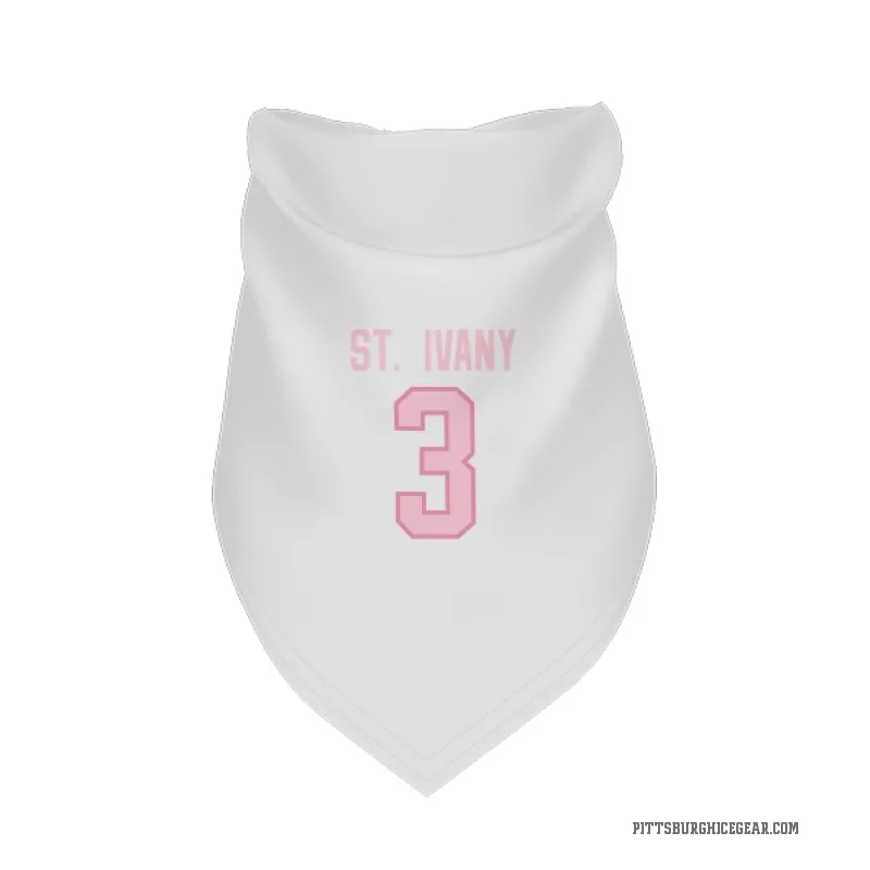Jack St. Ivany  White Pink Pittsburgh Penguins  Cat & Dog Pet Bandana